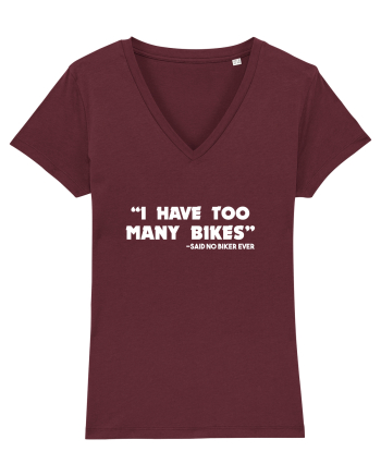 Too many bikes Burgundy