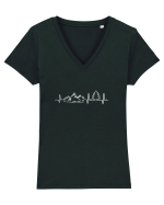 Mountains Tricou mânecă scurtă guler V Damă Evoker