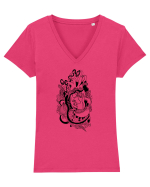 Inima Tricou mânecă scurtă guler V Damă Evoker