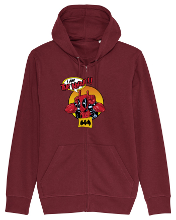 I am the night bat. Burgundy