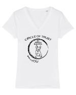 French bulldog Tricou mânecă scurtă guler V Damă Evoker