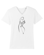 Îmbrățișare Tricou mânecă scurtă guler V Bărbat Presenter