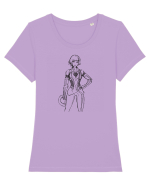 Tron Girl Tricou mânecă scurtă guler larg fitted Damă Expresser