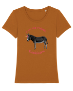 A Donkicorn Tricou mânecă scurtă guler larg fitted Damă Expresser
