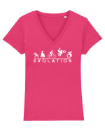 Evolution Funny Tricou mânecă scurtă guler V Damă Evoker