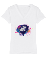 Ganduri colorate Tricou mânecă scurtă guler V Damă Evoker