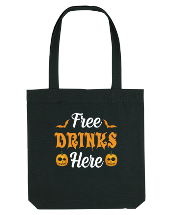 Free Drinks Here Black