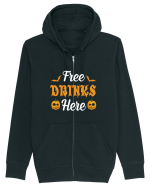 Free Drinks Here Hanorac cu fermoar Unisex Connector