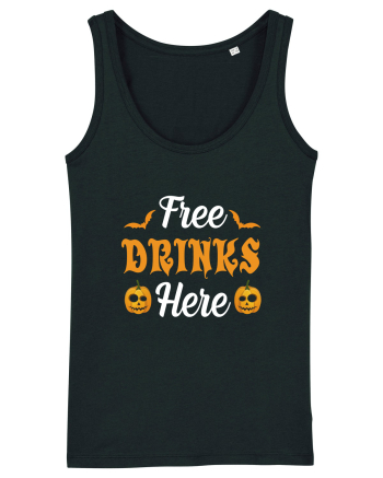 Free Drinks Here Black