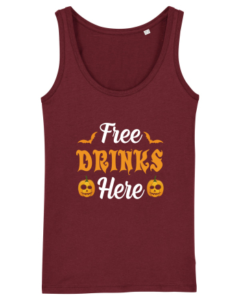 Free Drinks Here Burgundy