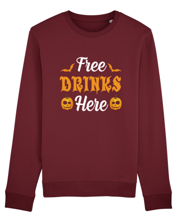 Free Drinks Here Burgundy