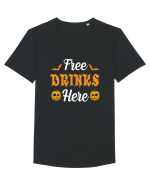Free Drinks Here Tricou mânecă scurtă guler larg Bărbat Skater