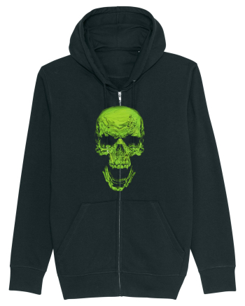 Green Skull Black