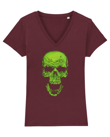 Green Skull Burgundy