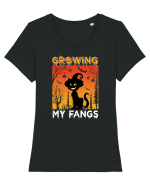 Growing My Fangs Tricou mânecă scurtă guler larg fitted Damă Expresser