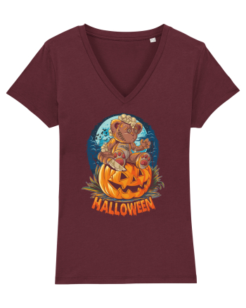 Halloween Bear Burgundy