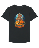 Halloween Bear Tricou mânecă scurtă guler larg Bărbat Skater