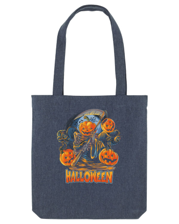 Halloween Crow Pumpkin Midnight Blue
