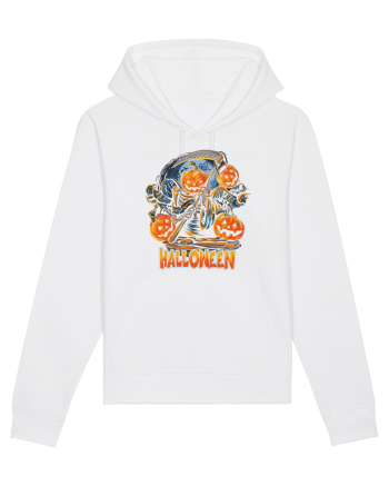 Halloween Crow Pumpkin White