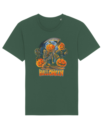 Halloween Crow Pumpkin Bottle Green
