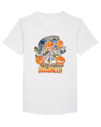 Halloween Crow Pumpkin White
