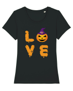 Halloween Love Tricou mânecă scurtă guler larg fitted Damă Expresser