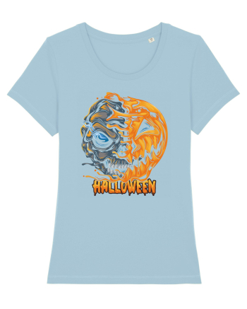 Halloween Melt Face Sky Blue