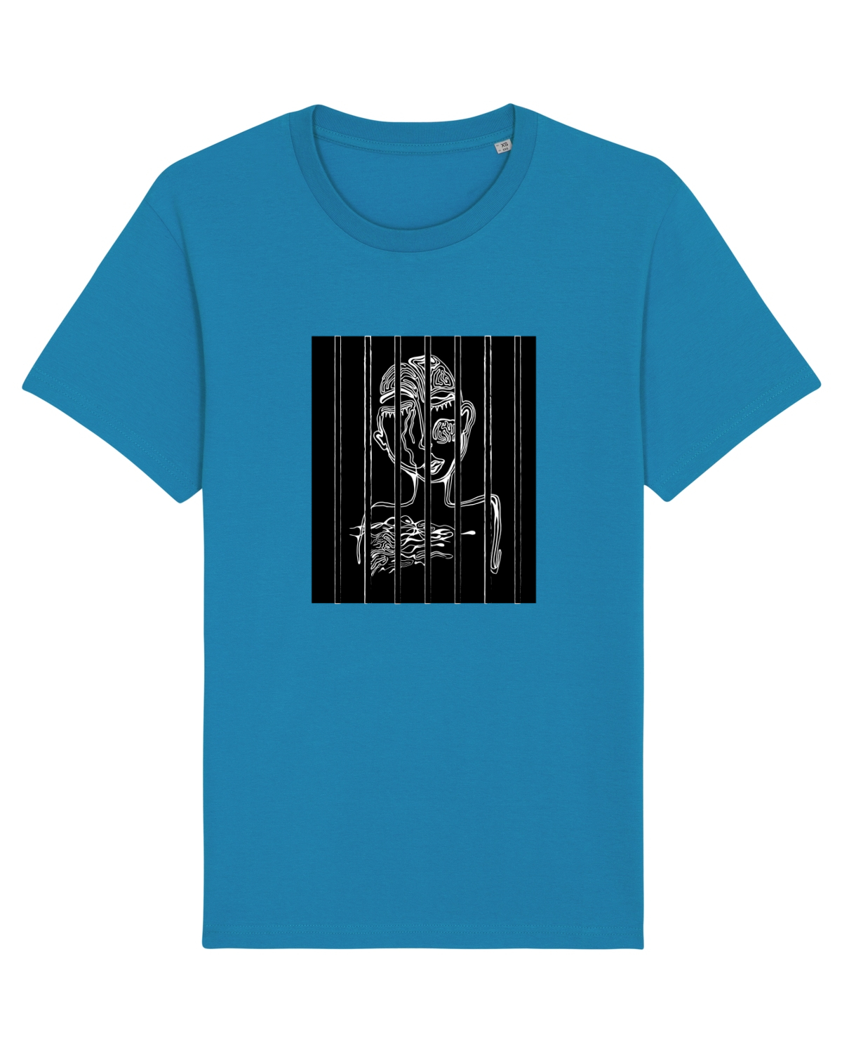 Tricou mânecă scurtă Unisex Rocker Azur