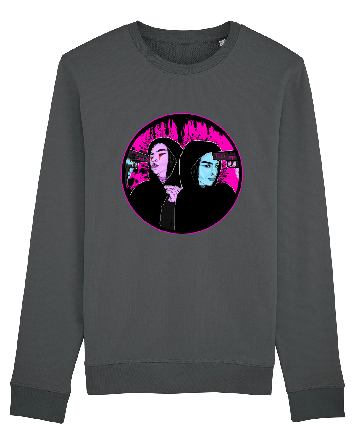 Bluză mânecă lungă Unisex Rise Anthracite