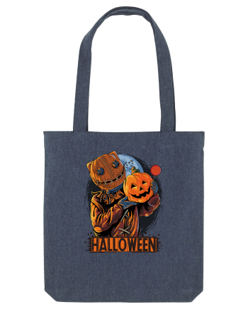 Halloween Pumpkin Head Midnight Blue