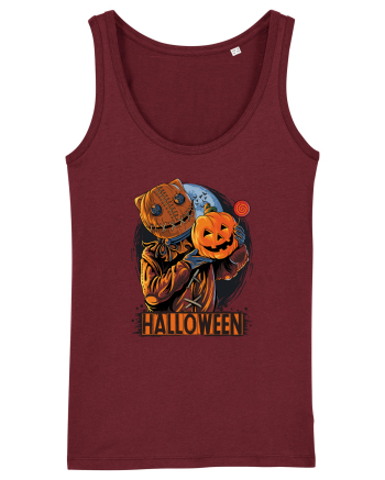 Halloween Pumpkin Head Burgundy