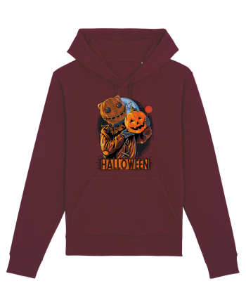Halloween Pumpkin Head Burgundy