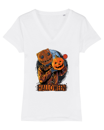 Halloween Pumpkin Head White