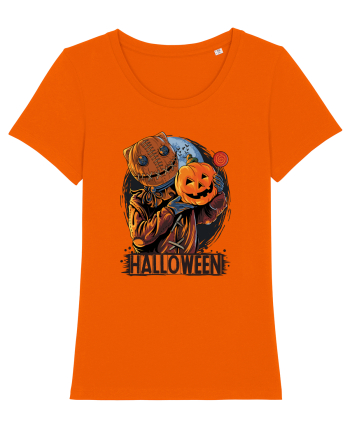 Halloween Pumpkin Head Bright Orange