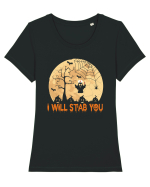 I Will Stab You Tricou mânecă scurtă guler larg fitted Damă Expresser