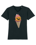Monster Pumpkin Icecream Tricou mânecă scurtă guler V Bărbat Presenter