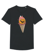 Monster Pumpkin Icecream Tricou mânecă scurtă guler larg Bărbat Skater