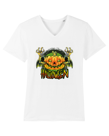 Pumpkin Halloween Bat White