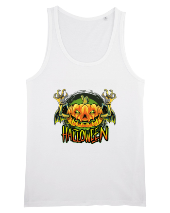 Pumpkin Halloween Bat White