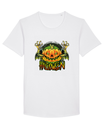 Pumpkin Halloween Bat White