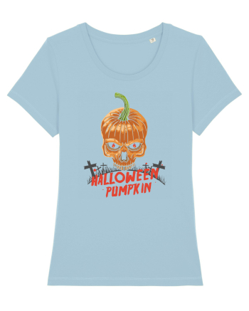 Pumpkin Halloween Sky Blue