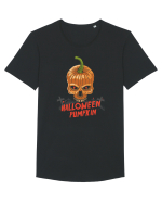 Pumpkin Halloween Tricou mânecă scurtă guler larg Bărbat Skater