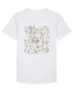 Fețe Tricou mânecă scurtă guler larg Bărbat Skater