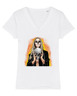 Zombie Woman Tricou mânecă scurtă guler V Damă Evoker