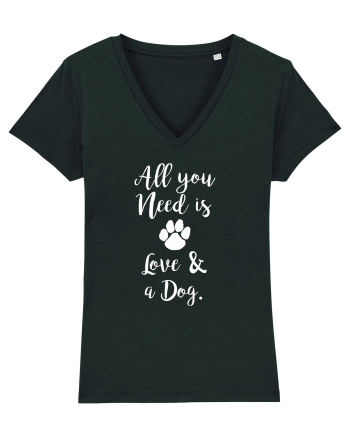 Love and a dog. Black