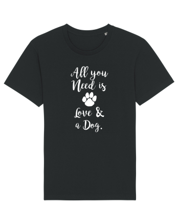 Love and a dog. Black