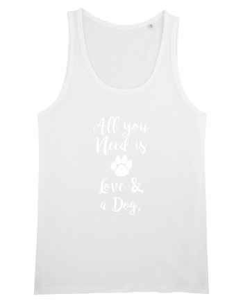 Love and a dog. White