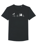 Vanator Tricou mânecă scurtă guler larg Bărbat Skater