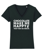 Chocolate Tricou mânecă scurtă guler V Damă Evoker