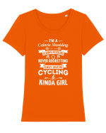 Cycling kinda girl Tricou mânecă scurtă guler larg fitted Damă Expresser